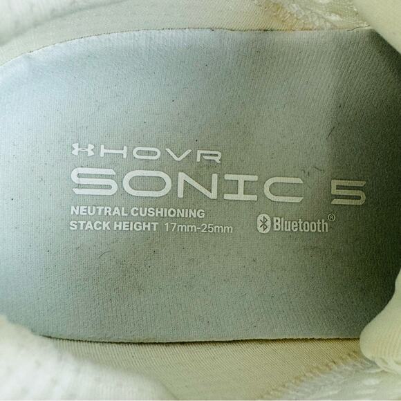 Under Armour Womens HOVR Sonic 5 UA White Running Shoes Sneakers Size 10 - Picture 8 of 14